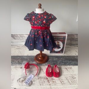 American Girl BITTY BABY Doll Janie & Jack WRAPPED in ROSES Party Dress Complete